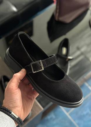 Анатомічні замшеві туфлі-балетки р 37, устілка 24 см