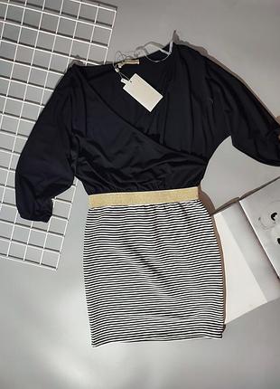 Комбинированное романтичное платье