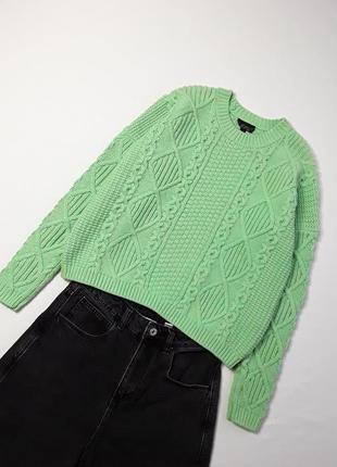 Красивий зелений светр від topshop