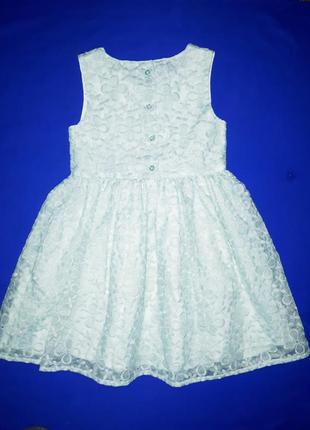 Шикарное элегантное мятное платье" primark" на 4-5лет2 фото