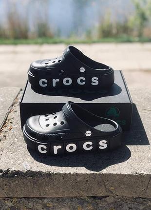 Женские шлепанцы сабо кроксы crocs на платформе
