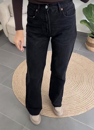 Zara джинси wide leg 34 чорні джинси zara сірі джинси straight zara