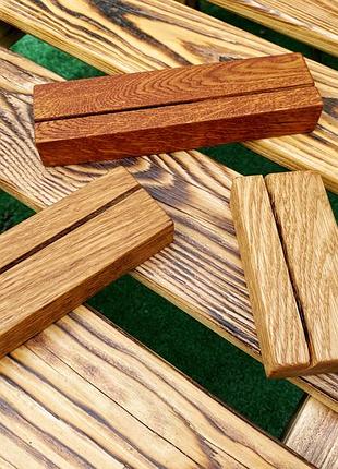 Дубові підставки для постерів, планшетів та меню, ручна робота, деревʼяна підставка