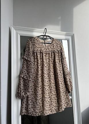 Легенька шифонова сукня в квітковий принт