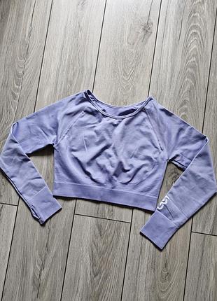 Спортивний кроп-топ з довгим рукавом