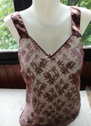 Мереживна прозора майка топ