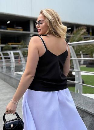 Жіноча чорна базова майка батал