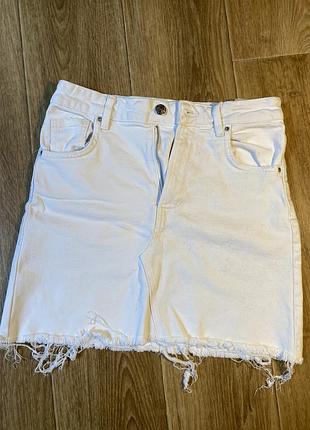 Спідниця біла жіноча s джинсова