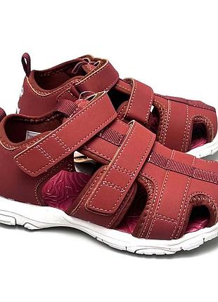 Сандалии мальчишки hummel с закрытым носком. детские босоножки на липучках