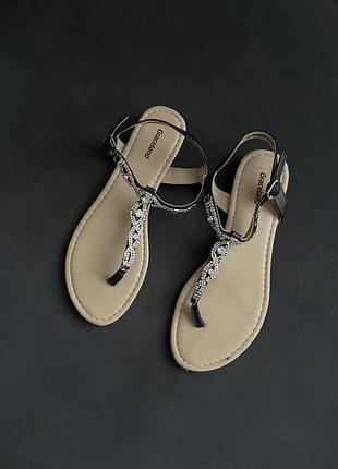 Жіночі босоніжки з камінчиками римські сандалі розмір 37