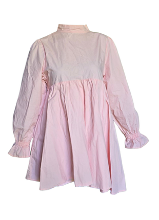 Платье daisy street миди с пышными рукавами стойка расклешенное