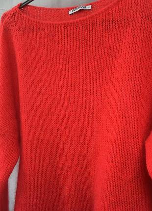 Джемпер вязаный широкий укороченный