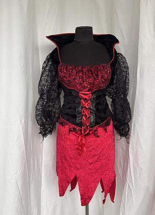 Ведьма вампирша вампиресса королева платье карнавальное