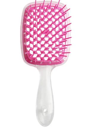 Массажная расческа с широкими зубцами с отверстиями