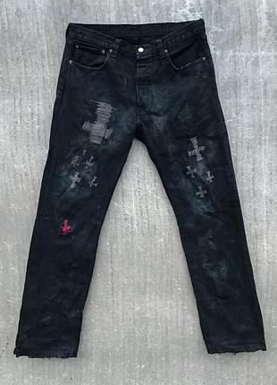 Waxed & sparkly jeans  .undercover , takahiromiyashita ,raf simons style