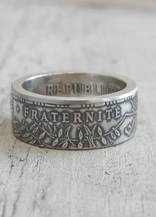 Серебряная кольца с французской монеты 100ёртов