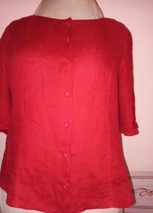 Льняной,супер классный,итальянского,известного  бренда pret a porte ,,красный жакет.