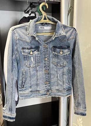 Джинсова куртка zara 4