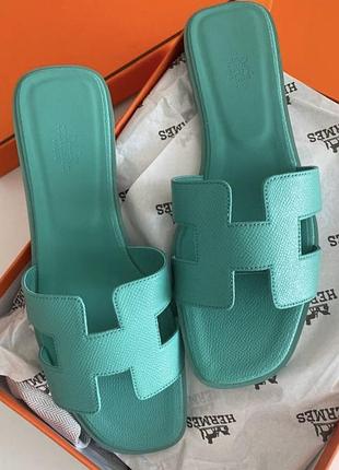 Шлепанцы бирюза