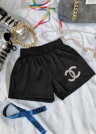 Шорти атлас висока посадка