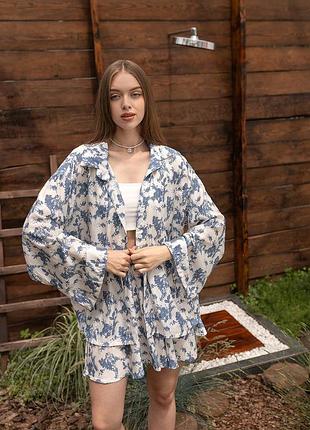 Легкий костюм из льна бохо