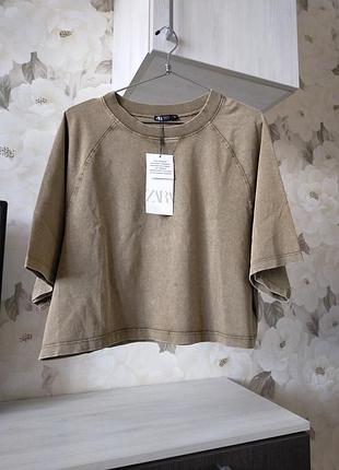 Футболка варена укорочена м l zara
