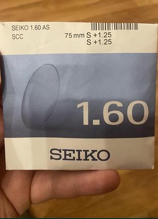 Seiko 1.60 scc +1.25 высокоиндексные марочные сферические линзы