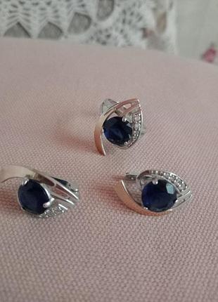 Сережки та кільце 18,5 срібло
