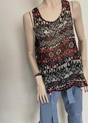 Напівпрозора майка-топ