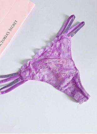 Трусики victoria's secret с камушками стринги victoria’s secret