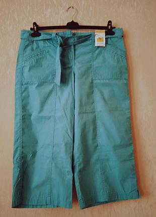 Гарні бірюзові бавовняні кюлоти marks&spenser.