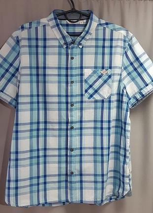 Теніска синя, бірюзова клітка lee cooper