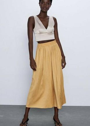 Юбка штаны свободного кроя с боковыми карманами "zara"