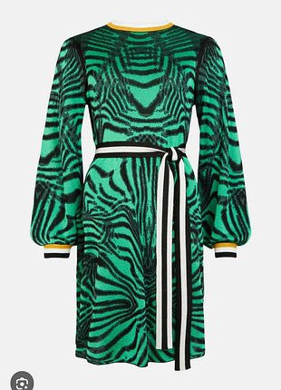 Шикарне плаття в принт зебра з поясом