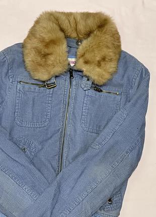 Бомбер з натуральним хутром лисиці