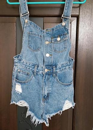 Джинсовый полукомбинезон zuiki