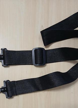 Длинная черная прочная ручка к спортивной, дорожной сумке с карабинами, поясок ремень