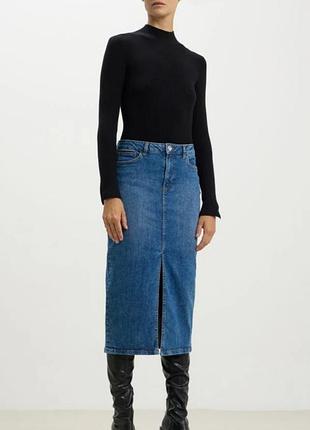 Джинсовая юбка-миди от h&m в размере 38