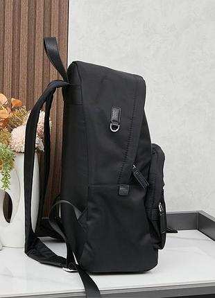 Брендовый черный рюкзак prada из плащевки2 фото