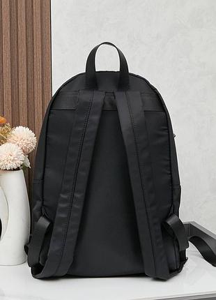 Брендовый черный рюкзак prada из плащевки3 фото