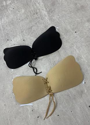 Флай бра (липкий бюстгальтер) черный/бежевый | fly bra2 фото