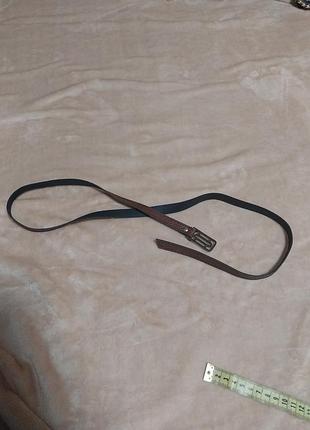 Пояс ремень эко искусственная кожа коричневый женский узкий