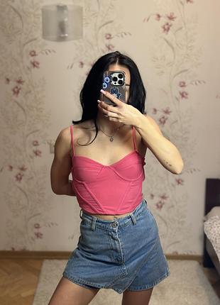 Корсет малиновий