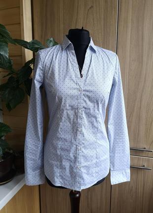 Стрейчева сорочка h&m в смужку і горошок