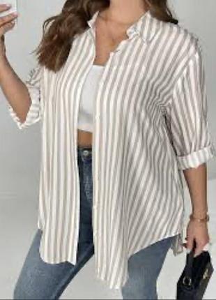 Легка натуральна сорочка plus size