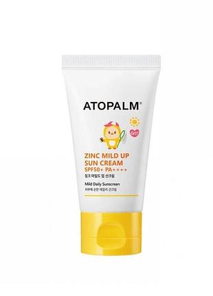 Крем сонцезахисний для дітей atopalm zinc mild up sun cream spf50+ pa++++, 65 г