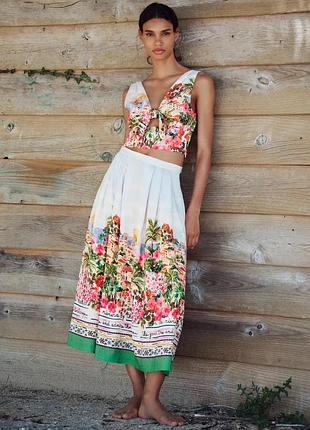 Костюм із спідницею та топом zara new