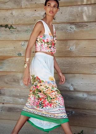 Костюм із спідницею та топом zara new3 фото