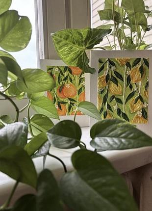 Картини (лимон та апельсин) акрил