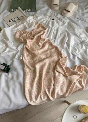 Віскозна квіткова сукня від zara